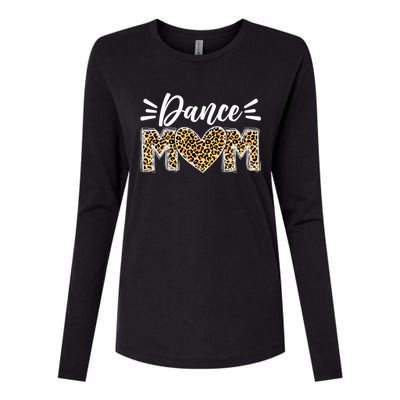 Dance Mom Leopard Funny Dancing Mom MotherS Day Gift Womens Cotton Relaxed Long Sleeve T-Shirt