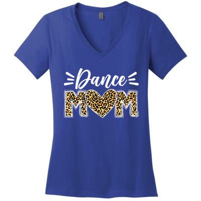 Dance Mom Leopard Funny Dancing Mom MotherS Day Gift Women's V-Neck T-Shirt