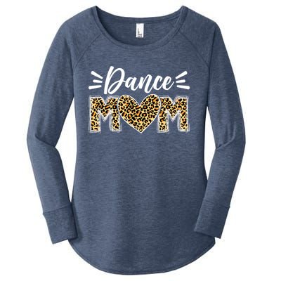 Dance Mom Leopard Funny Dancing Mom MotherS Day Gift Women's Perfect Tri Tunic Long Sleeve Shirt