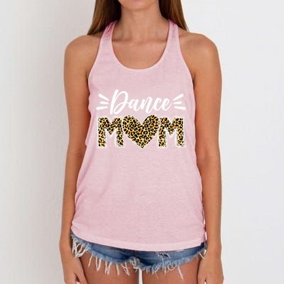 Dance Mom Leopard Funny Dancing Mom MotherS Day Gift Women's Knotted Racerback Tank