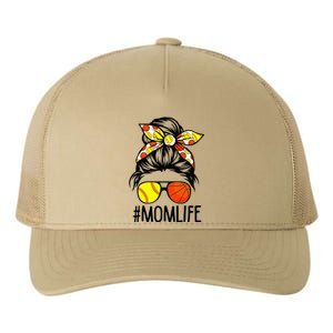 Dy Mom Life Softball Basketball Mommy Mothers Day Yupoong Adult 5-Panel Trucker Hat