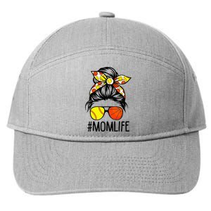 Dy Mom Life Softball Basketball Mommy Mothers Day 7-Panel Snapback Hat