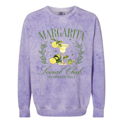 Drinking Margarita Locial Club Save Water Drink Tequila Colorblast Crewneck Sweatshirt