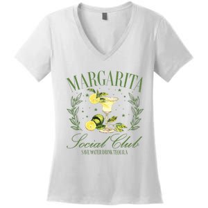 Drinking Margarita Locial Club Save Water Drink Tequila Women's V-Neck T-Shirt