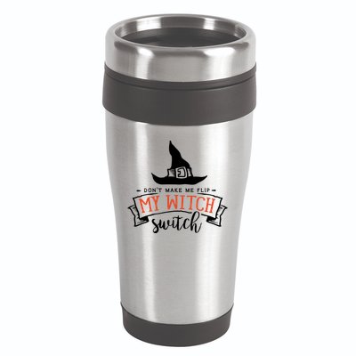 Dont Make Me Flip My Witch Switch Funny Sassy Halloweens 16oz Travel Tumbler