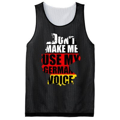 Don't Make Me Use My German Voice Germany Flag Heritage Mesh Reversible Basketball Jersey Tank