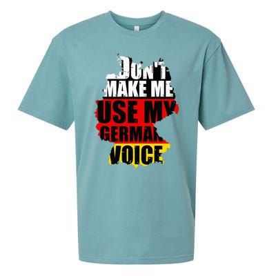 Don't Make Me Use My German Voice Germany Flag Heritage Sueded Cloud Jersey T-Shirt