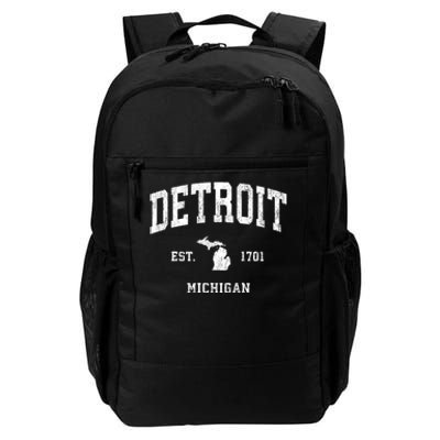 Detroit Michigan Mi Vintage Athletic Sports Daily Commute Backpack