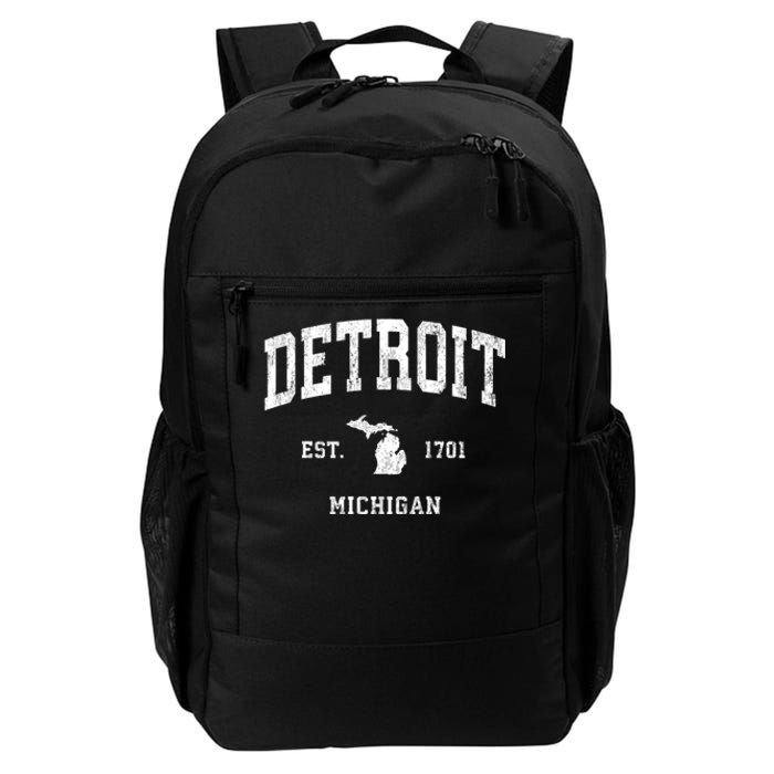 Detroit Michigan Mi Vintage Athletic Sports Daily Commute Backpack