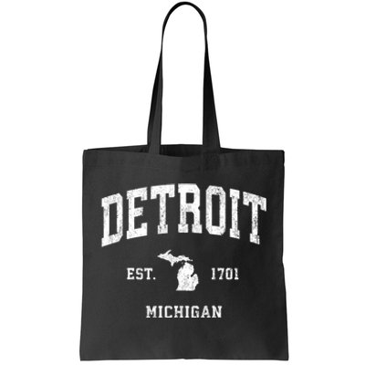 Detroit Michigan Mi Vintage Athletic Sports Tote Bag