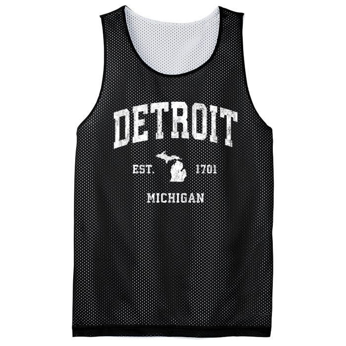 Detroit Michigan Mi Vintage Athletic Sports Mesh Reversible Basketball Jersey Tank