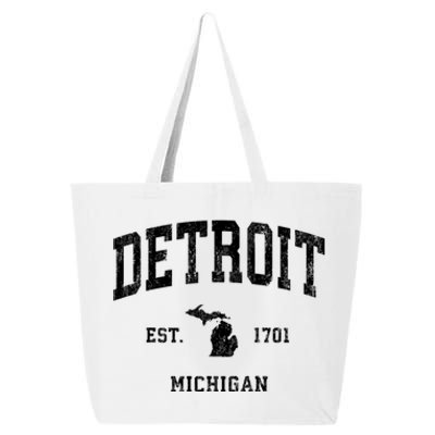 Detroit Michigan Mi Vintage Athletic Sports 25L Jumbo Tote