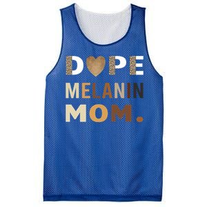 Dope Melanin Mom Leopard Print Dope Mom Black History Meaningful Gift Mesh Reversible Basketball Jersey Tank