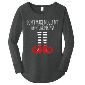 Don't Make Me Get My Flying Monkeys Halloween Costume Women's Perfect Tri Tunic Long Sleeve Shirt