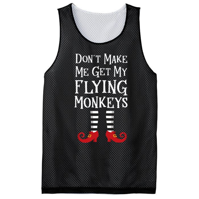 Don't Make Me Get My Flying Monkeys Costume Quote Mesh Reversible Basketball Jersey Tank