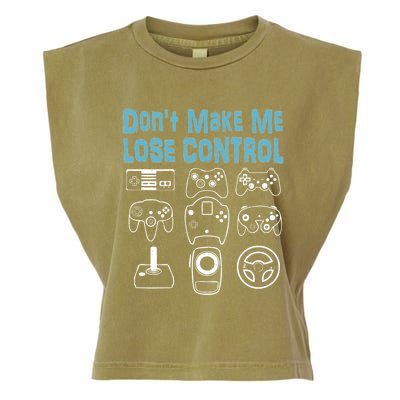 Don't Make Me Lose Control Funny Vintage Video Game Player Gift Garment-Dyed Women's Muscle Tee