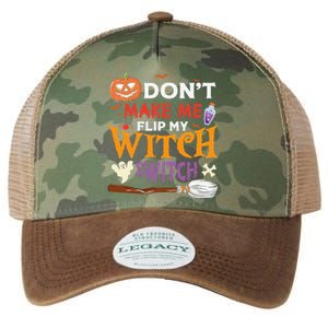 DonT Make Me Flip My Witch Switch Funny Halloween Witch Legacy Tie Dye Trucker Hat