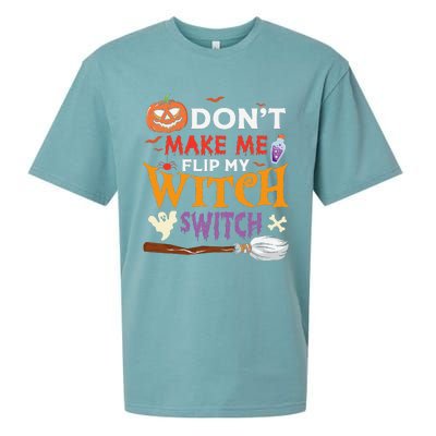 DonT Make Me Flip My Witch Switch Funny Halloween Witch Sueded Cloud Jersey T-Shirt