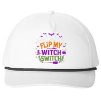 DonT Make Me Flip My Witch Switch Halloween Witch Snapback Five-Panel Rope Hat