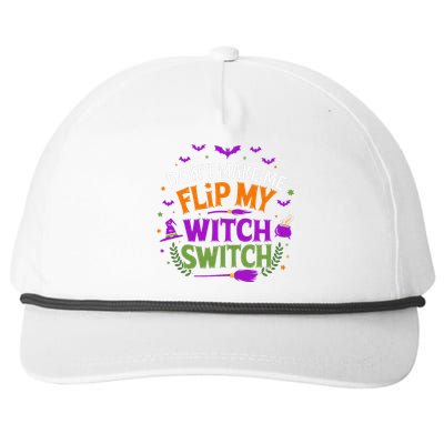 DonT Make Me Flip My Witch Switch Halloween Witch Snapback Five-Panel Rope Hat