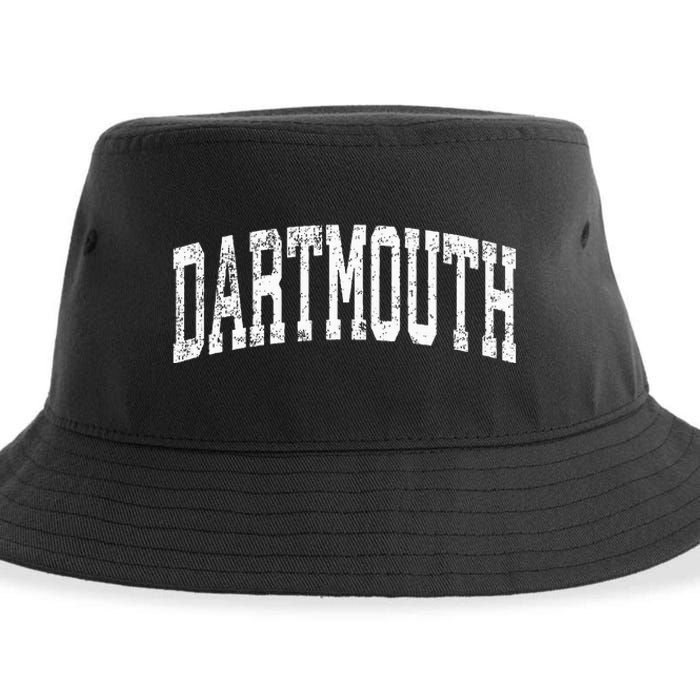 Dartmouth Massachusetts Ma Vintage Athletic Sports Design Sustainable Bucket Hat