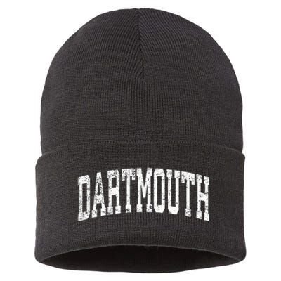 Dartmouth Massachusetts Ma Vintage Athletic Sports Design Sustainable Knit Beanie