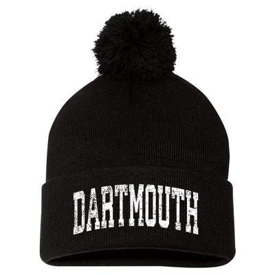 Dartmouth Massachusetts Ma Vintage Athletic Sports Design Pom Pom 12in Knit Beanie