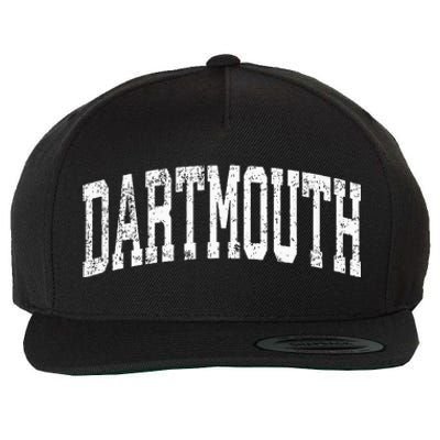 Dartmouth Massachusetts Ma Vintage Athletic Sports Design Wool Snapback Cap