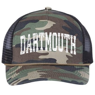 Dartmouth Massachusetts Ma Vintage Athletic Sports Design Retro Rope Trucker Hat Cap