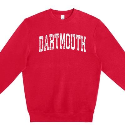 Dartmouth Massachusetts Ma Vintage Athletic Sports Design Premium Crewneck Sweatshirt