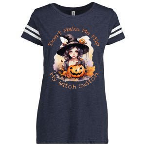 DonT Make Me Flip My Witch Switch Halloween Couples 2024 Enza Ladies Jersey Football T-Shirt