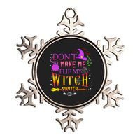 DonT Make Me Flip My Witch Switch Halloween Metallic Star Ornament