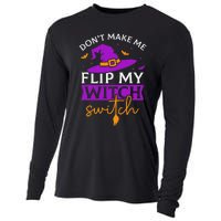 DonT Make Me Flip My Witch Switch Halloween Witch Cooling Performance Long Sleeve Crew