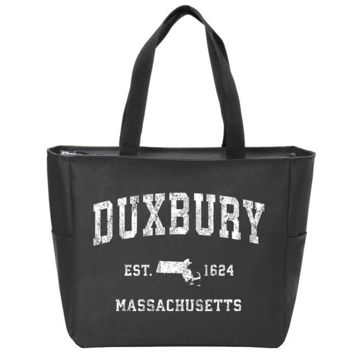 Duxbury Massachusetts Ma Vintage Athletic Sports Zip Tote Bag