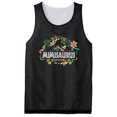 Dinosaur Mom Mothers Day Mimisaurus T Rex Flower Gift Mesh Reversible Basketball Jersey Tank