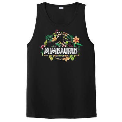 Dinosaur Mom Mothers Day Mimisaurus T Rex Flower Gift PosiCharge Competitor Tank