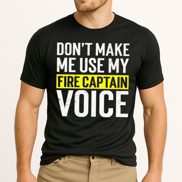 Don't Make Me Use My Firefighter Fire Captain Chief Voice Cooling Performance Crew T-Shirt