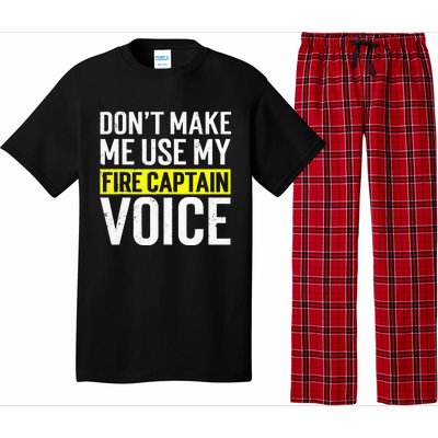 Don't Make Me Use My Firefighter Fire Captain Chief Voice Pajama Set