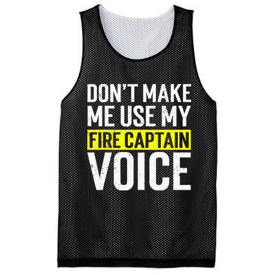 Don't Make Me Use My Firefighter Fire Captain Chief Voice Mesh Reversible Basketball Jersey Tank