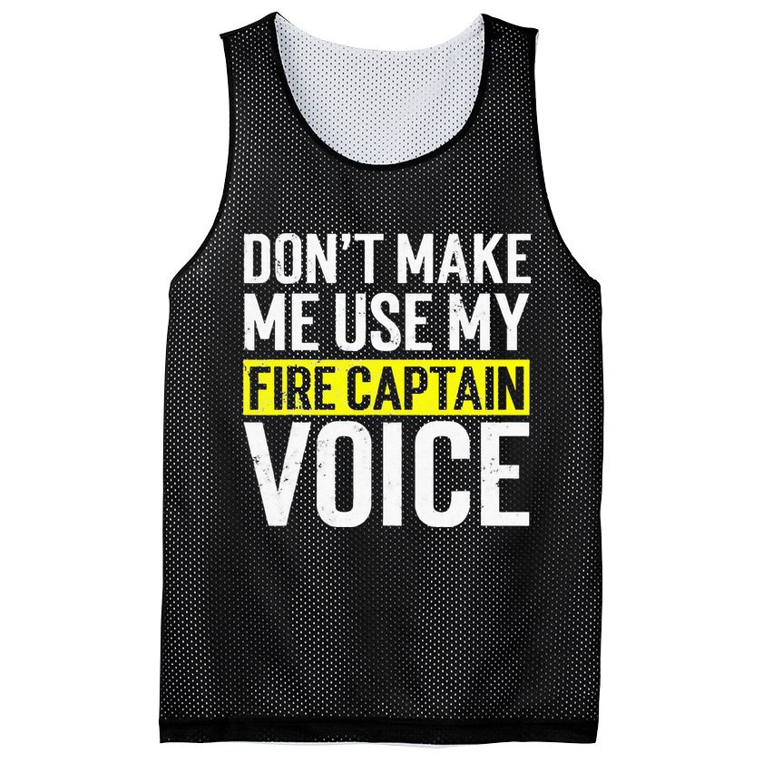 Don't Make Me Use My Firefighter Fire Captain Chief Voice Mesh Reversible Basketball Jersey Tank