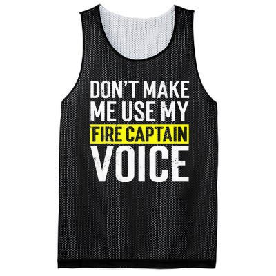 Don't Make Me Use My Firefighter Fire Captain Chief Voice Mesh Reversible Basketball Jersey Tank