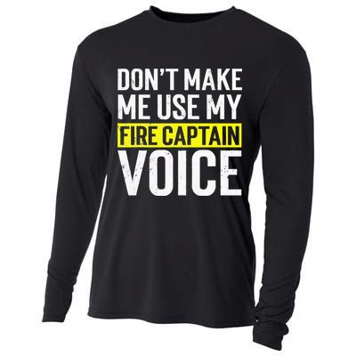 Don't Make Me Use My Firefighter Fire Captain Chief Voice Cooling Performance Long Sleeve Crew