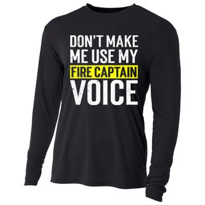 Don't Make Me Use My Firefighter Fire Captain Chief Voice Cooling Performance Long Sleeve Crew