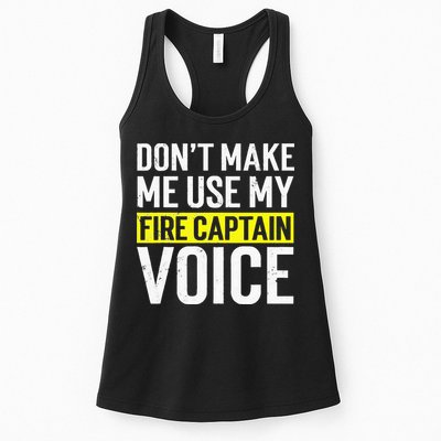 Don't Make Me Use My Firefighter Fire Captain Chief Voice Womens Tank Top