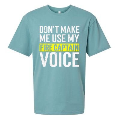 Don't Make Me Use My Firefighter Fire Captain Chief Voice Sueded Cloud Jersey T-Shirt