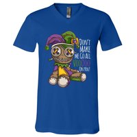 Don't Make Me Go All Voodoo Doll Gift Mardi Gras Costume Gift V-Neck T-Shirt