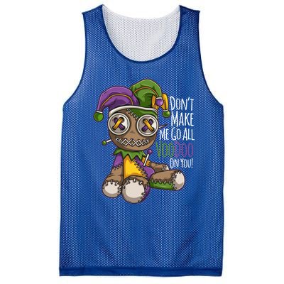 Don't Make Me Go All Voodoo Doll Gift Mardi Gras Costume Gift Mesh Reversible Basketball Jersey Tank