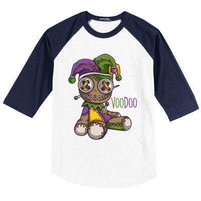 Don't Make Me Go All Voodoo Doll Gift Mardi Gras Costume Gift Baseball Sleeve Shirt