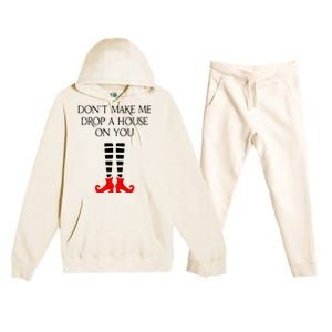 DonT Make Me Drop A House On You Premium Hooded Sweatsuit Set