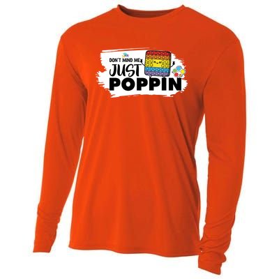 Don't Mind Me Just Poppin Funny Fidget Gaming Gift Cooling Performance Long Sleeve Crew